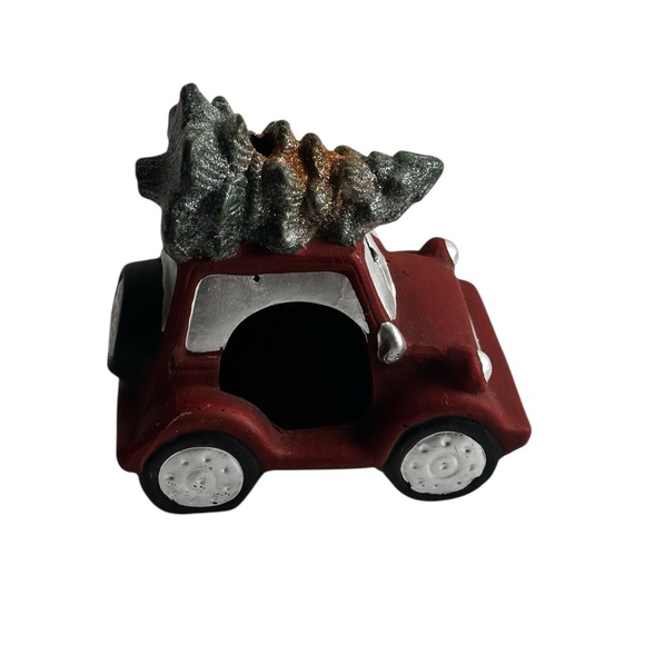 Jeep Christmas Votive Candle holder, Features a Christmas Tree on Top - Picture 2 of 12